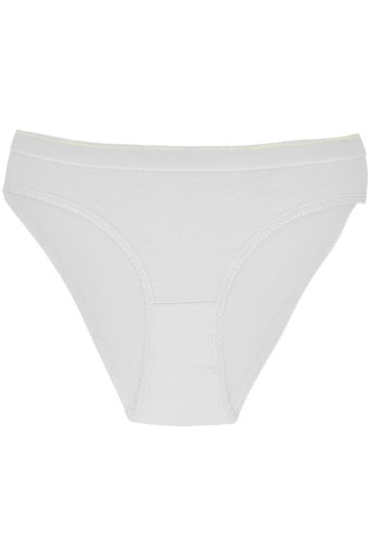 GÜMÜŞ ÇAMAŞIR - Gümüş Kadın Pamuklu Dantelli Slip Külot