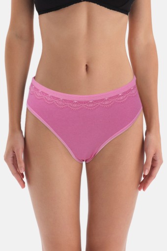 GÜMÜŞ ÇAMAŞIR - Gümüş Kadın Pamuk Slip Külot Bel Dantelli