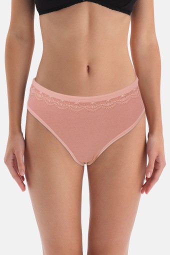 GÜMÜŞ ÇAMAŞIR - Gümüş Kadın Pamuk Slip Külot Bel Dantelli (1)