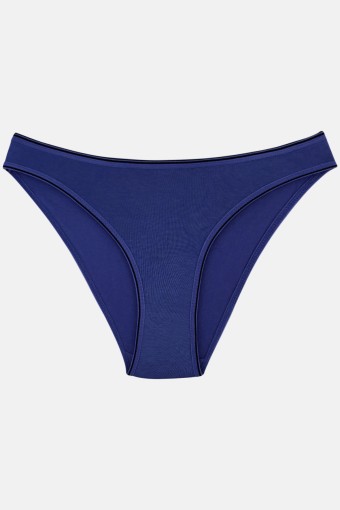 GÜMÜŞ ÇAMAŞIR - Gümüş Kadın Pamuk Slip Külot Çizgili Biye (1)