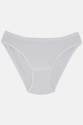 GÜMÜŞ ÇAMAŞIR - Gümüş Kadın Pamuk Slip Külot Transferli (1)