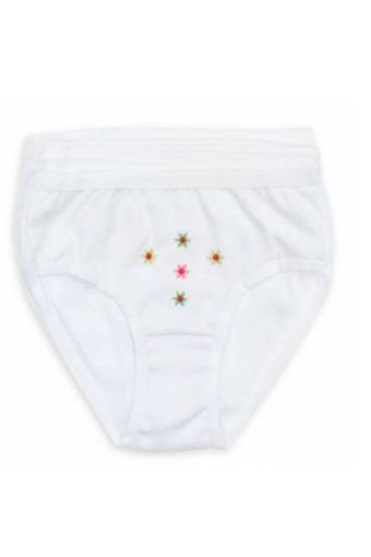 GÜMÜŞ ÇAMAŞIR - Gümüş Kız Çocuk Çiçek İşlemeli Slip Külot (1)