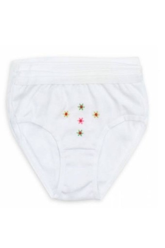 GÜMÜŞ ÇAMAŞIR - Gümüş Kız Çocuk Çiçek İşlemeli Slip Külot