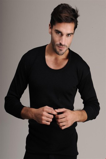 HASYÜN - Hasyün Erkek Termal Üst İçlik Yün Uzun Kollu Atlet