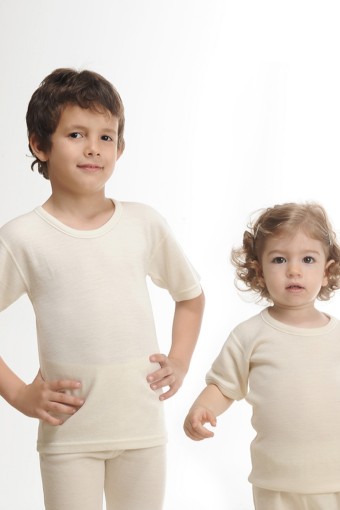 HASYÜN - Hasyün Unisex Çocuk Termal Üst Yün İçlik Atlet - Beyaz - 8 (1)