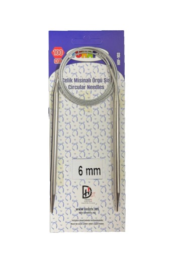 HEDEFX - Hedefx Çelik Misinalı Örgü Şişi 100cm - Asorti - 2,5