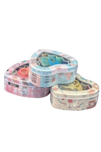 HEDEFX - Hedefx Dikiş Seti Metal Kutulu Kalp