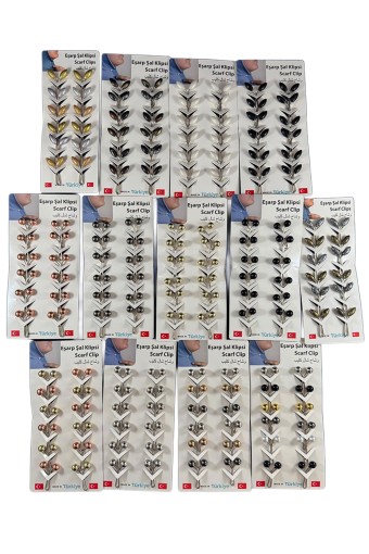 HEDEFX - Hedefx Eşarp Klipsi Arpa Simli