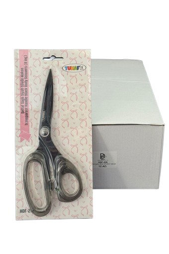 HEDEFX - Hedefx Şeffaf Saplı Siyah Makas 8 in (1)