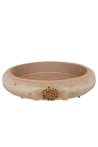 HÜMAM TEKSTİL - Hümam Havlu Sepeti Oval İncili Taşlı (1)