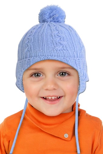 İLKCEMRE - İlkcemre Bebek Triko İpli Ponpon Şapka