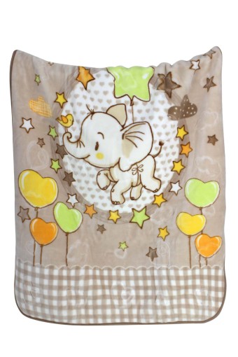 İLKCEMRE - İlkcemre Desenli Hayvan Figürlü Peluş Battaniye (1)