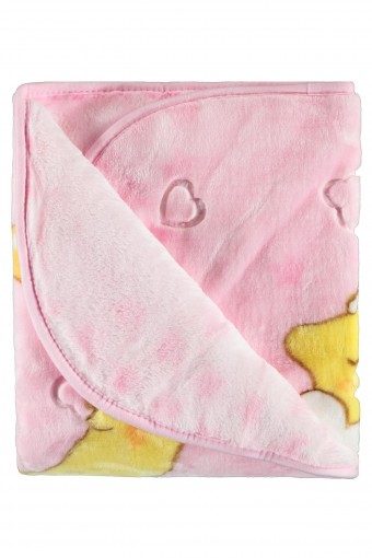 İLKCEMRE - İlkcemre Unisex Bebek Battaniye Golden Embos Renkli Peluş (1)