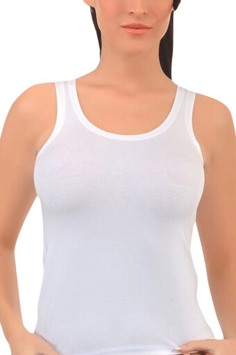 İMER - İmer Kadın Kalın Askılı Kıvırma Yakalı Modal Atlet