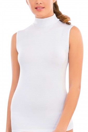 İMER - İmer Kadın Modal Balıkçı Yaka Sıfır Kol Atlet