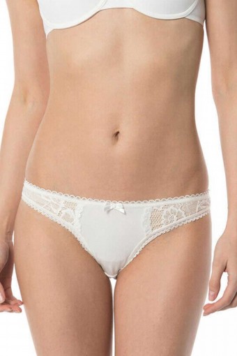 İMER - İmer Kadın Dantel Detaylı Modal Slip Külot