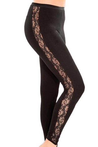 İMER - İmer Kadın Tayt Uzun Yan Dantelli
