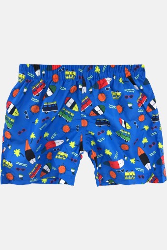 FORUM - İnan Erkek Çocuk Deniz Şortu Desenli - Mavi