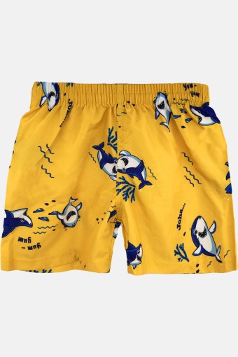 FORUM - İnan Erkek Çocuk Deniz Şortu Desenli - Sarı
