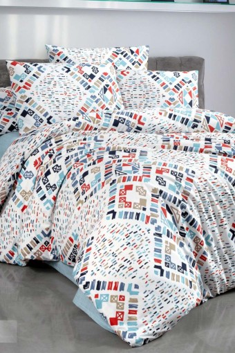 İPEXİ - İpexi Nevresim Takımı Ahsen Desen Çift Kişilik Kutulu Çarşaf 240x260 Nevresim 200x220 Ranforce