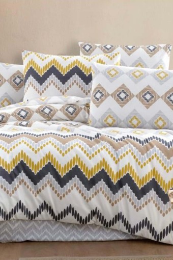 İPEXİ - İpexi Nevresim Takımı Cosa Desen Tek Kişilik Kutulu Çarşaf 160x240 Nevresim 160x220 Ranforce