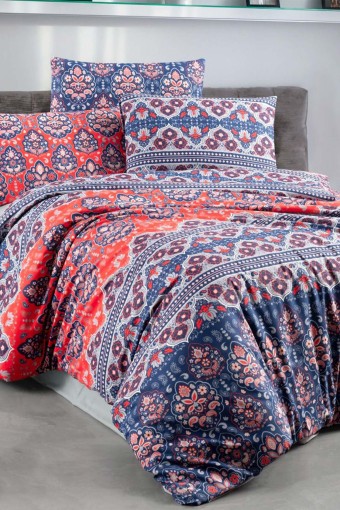 İPEXİ - İpexi Nevresim Takımı Marla Desen Çift Kişilik Kutulu Çarşaf 240x260 Nevresim 200x220 Ranforce