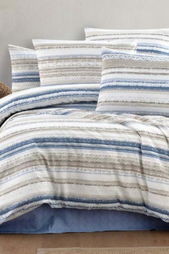 İPEXİ - İpexi Nevresim Takımı Wave Desen Tek Kişilik Kutulu Çarşaf 160x240 Nevresim 160x220 Ranforce