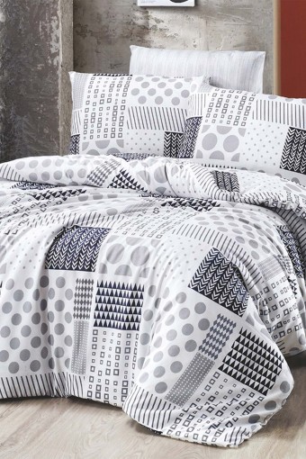 İPEXİ - İpexi Nevresim Takımı Monica Desen Çift Kişilik Kutulu Çarşaf 240x260 Nevresim 200x220 (1)