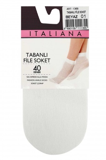 İTALİANA-KLASİK - İtaliana Kadın İnce Soket Çorap Tabanlı File 40 Denye (1)
