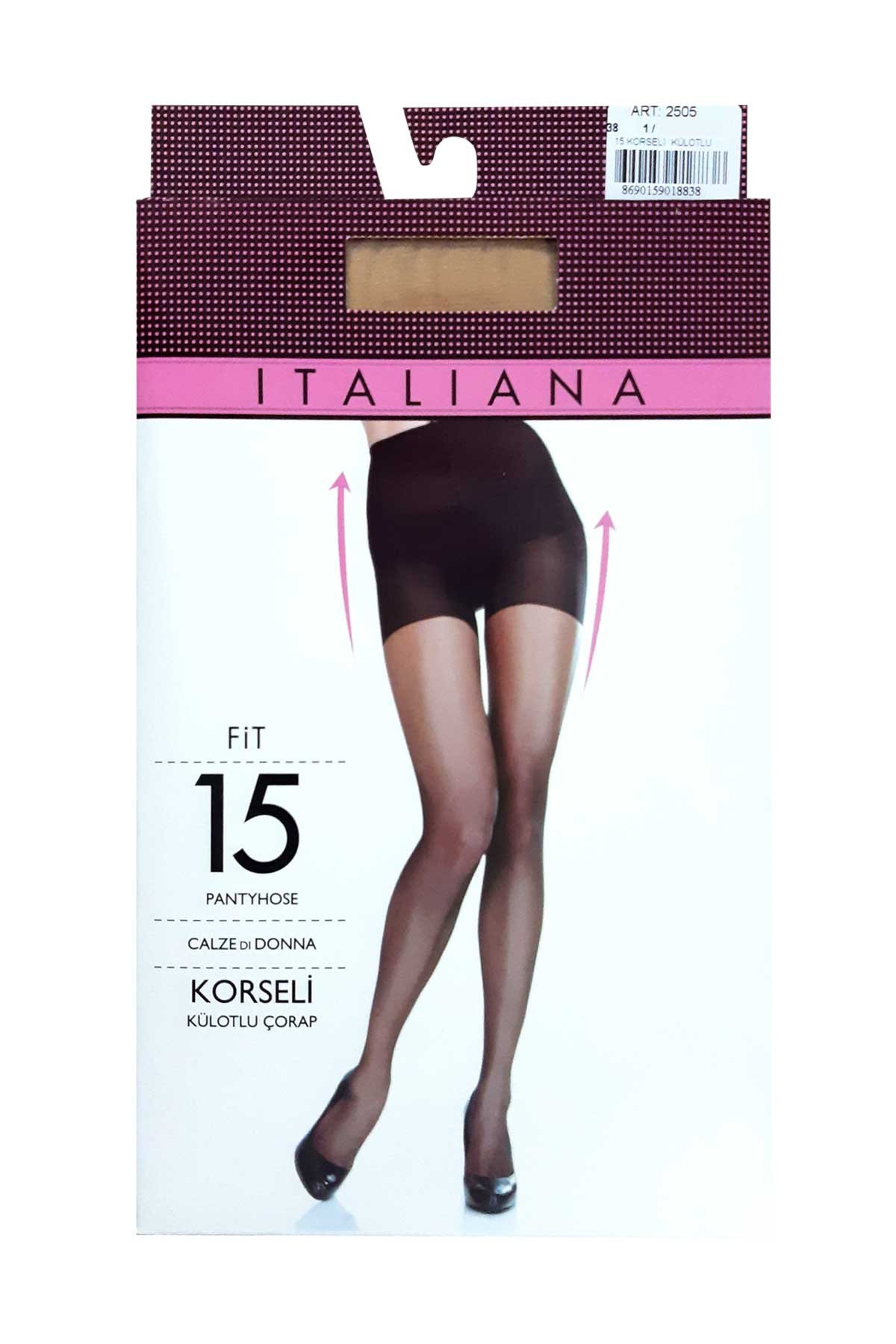 İtaliana Kadın İnce Külotlu Çorap Fit 15 Korseli - Thumbnail