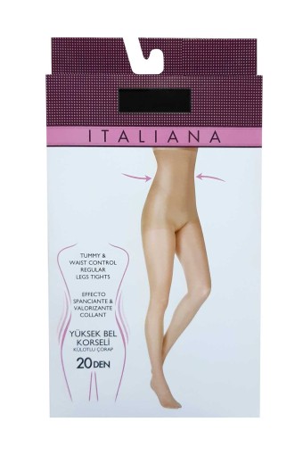 İTALİANA-KLASİK - İtaliana Kadın Külotlu Çorap Yüksek Bel Korseli (1)