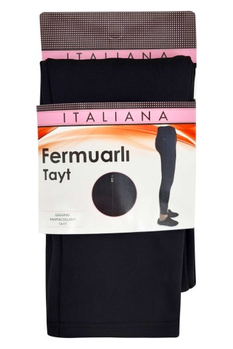 İTALİANA-DESENLİ - İtaliana Kadın Tayt (Çorap) Yüksek Bel Fermuarlı (1)