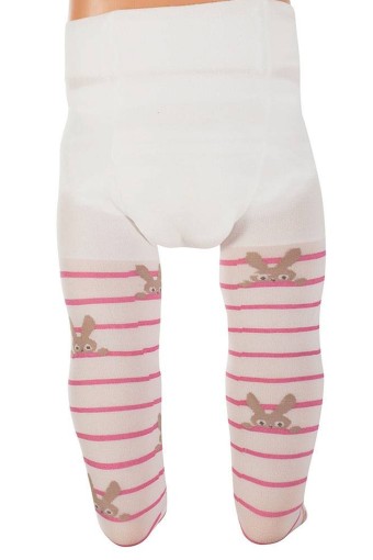 İTALİANA-DESENLİ - İtaliana Kız Bebek Külotlu Çorap Tavşan Desenli