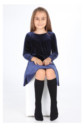 İTALİANA-DESENLİ - İtaliana Kız Çocuk Kalın Diz Altı Çorap Viskon Meltem