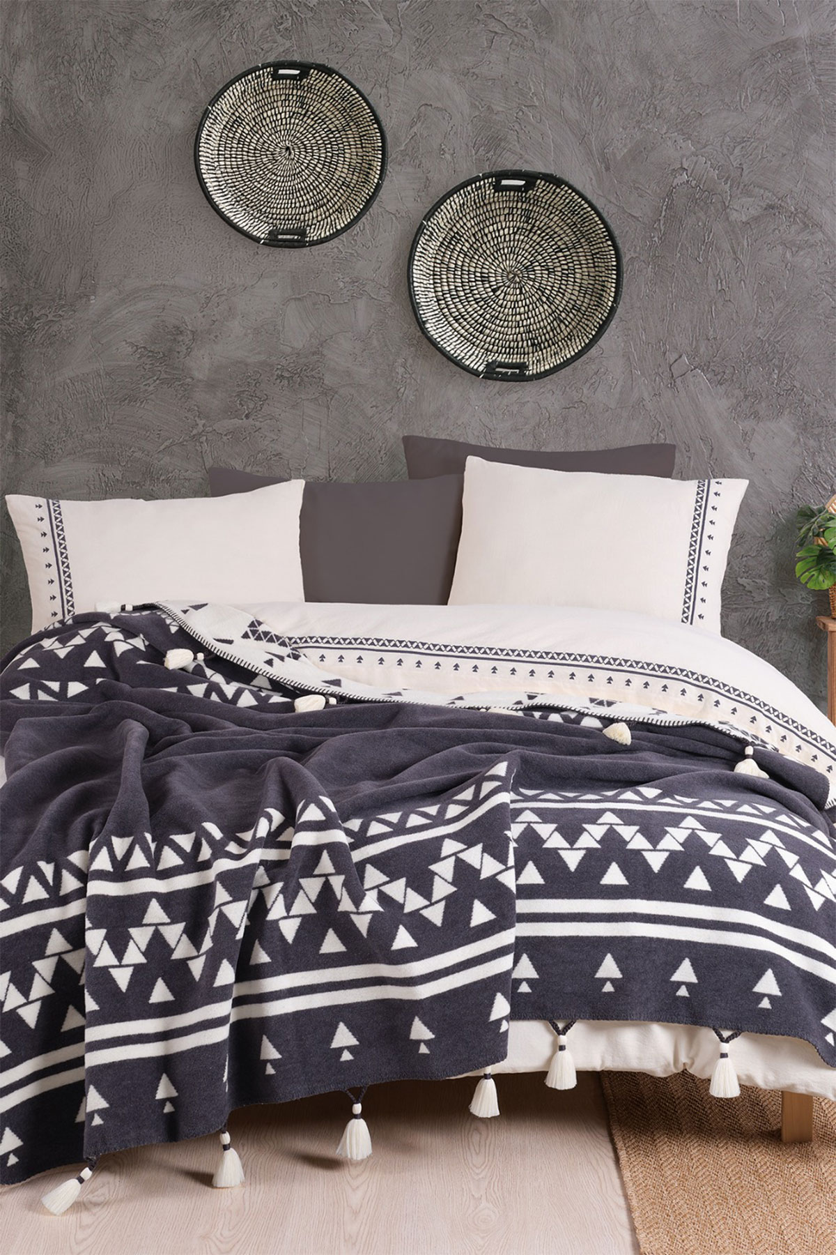 İyi Geceler İstanbul Battaniyeli Nevresim Takımı Keops 7 Parça Pamuklu - Thumbnail