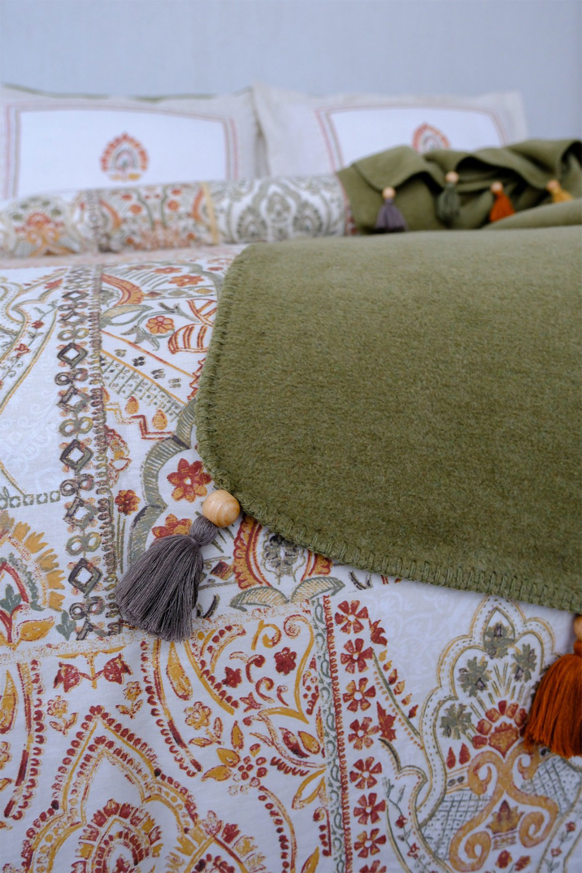 İyi Geceler İstanbul Battaniyeli Nevresim Takımı Sahara 7 Parça Pamuklu - Thumbnail