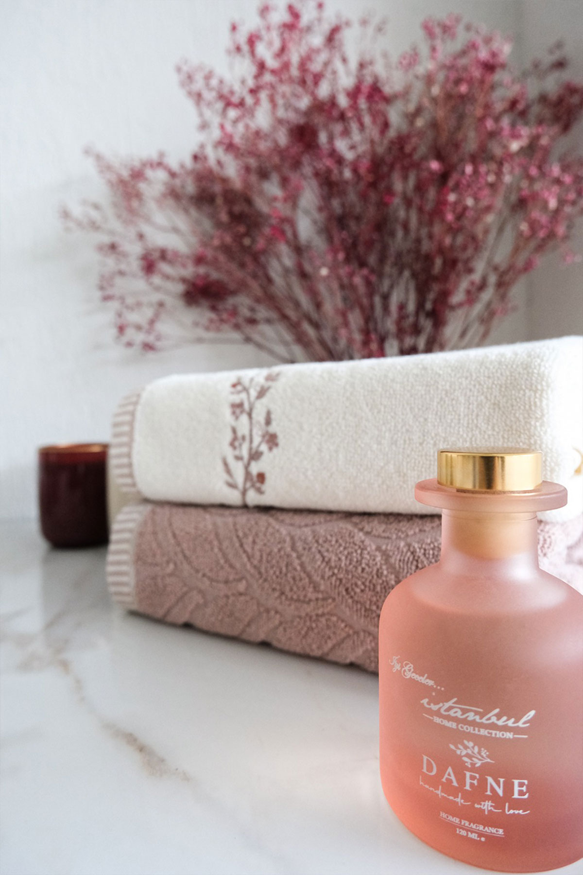 İyi Geceler İstanbul El Yüz Havlusu 50x90 Dafne Oda Kokulu 2'li Set Pamuklu - Thumbnail