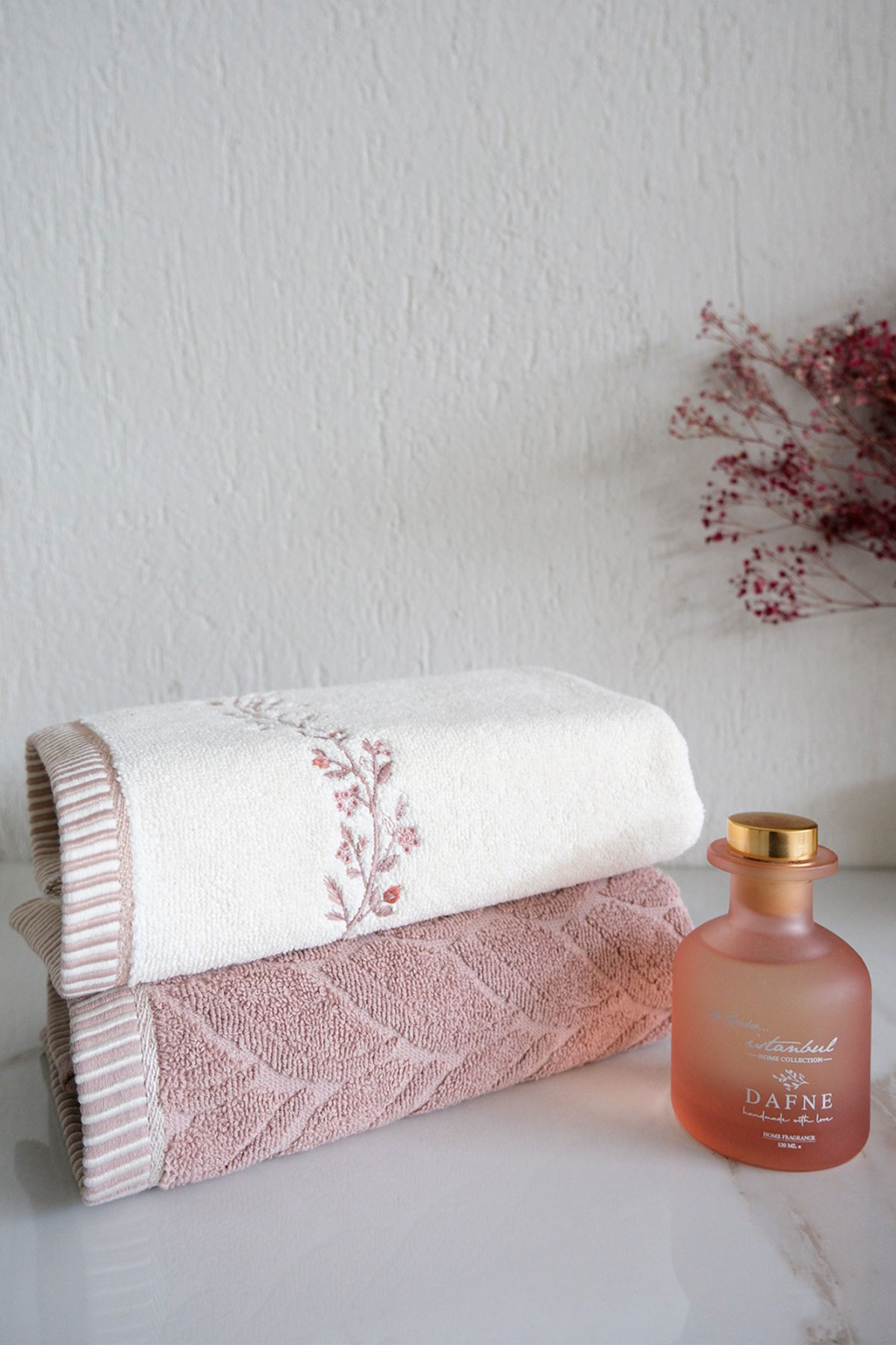İyi Geceler İstanbul El Yüz Havlusu 50x90 Dafne Oda Kokulu 2'li Set Pamuklu - Thumbnail