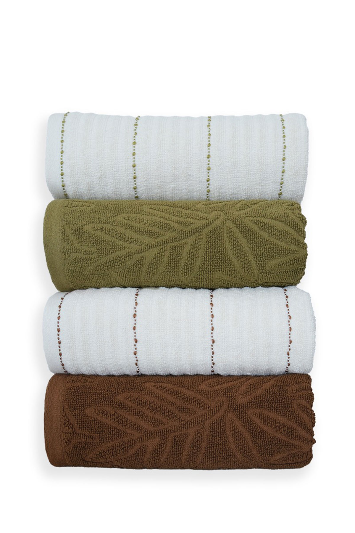 İyi Geceler İstanbul El Yüz Havlusu 50x90 Olive Earth Pamuklu - Thumbnail