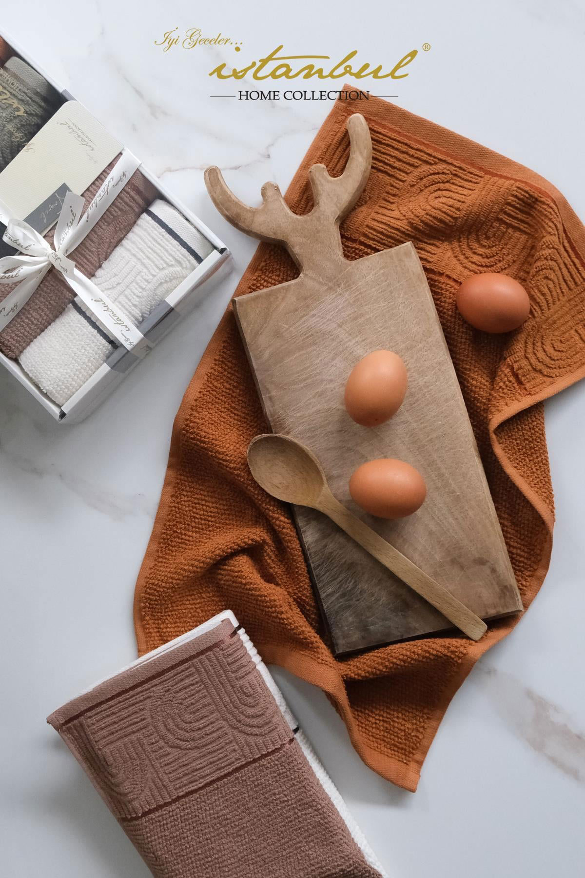 İyi Geceler İstanbul Mutfak Havlusu 30X50 Babil Pamuklu - Thumbnail