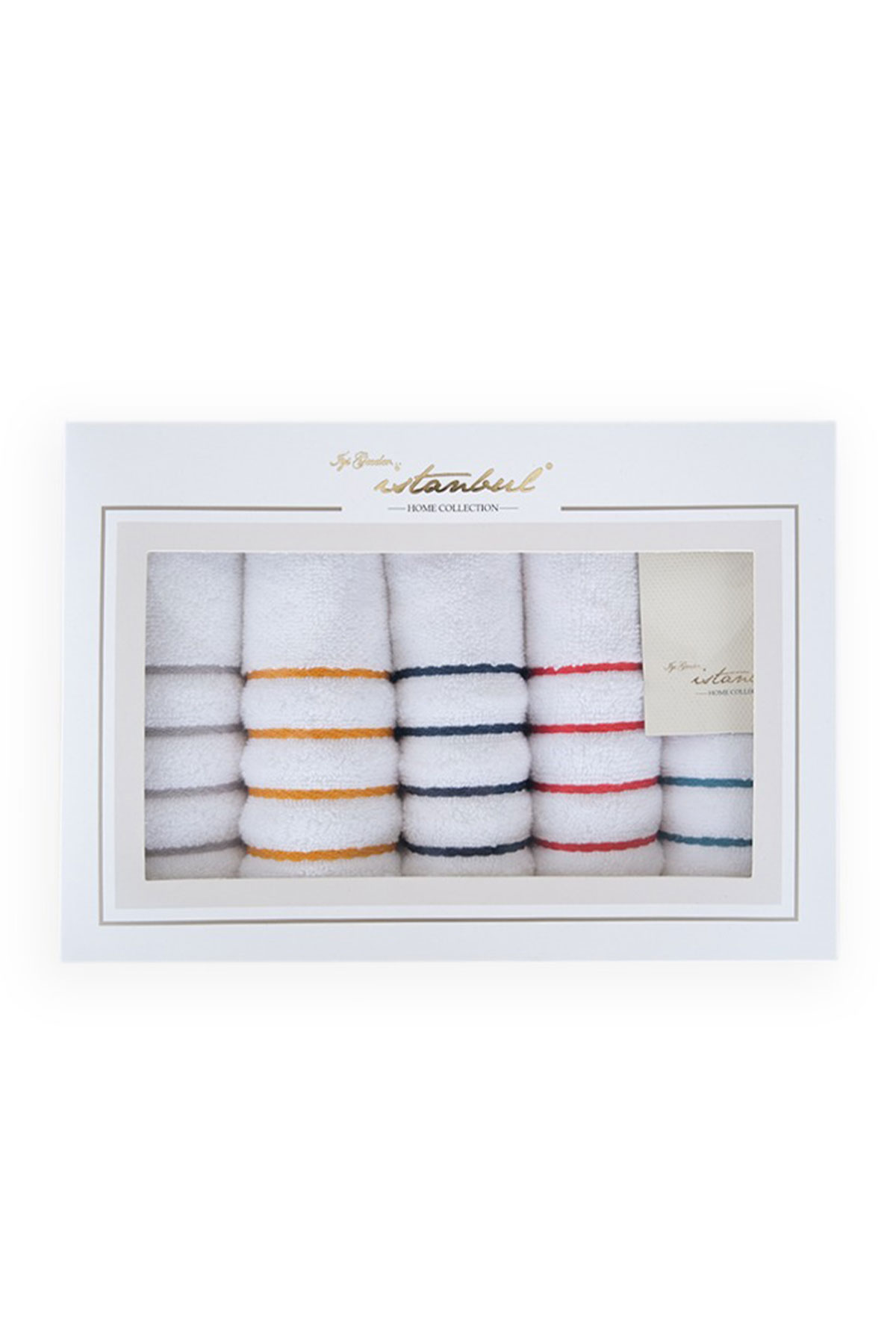 İyi Geceler İstanbul Mutfak Havlusu 30X50 White Line Pamuklu - Thumbnail