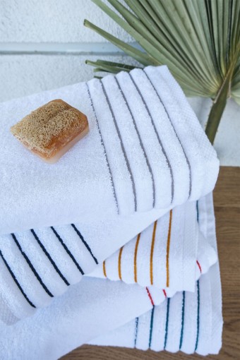 İYİ GECELER İSTANBUL - İyi Geceler İstanbul Mutfak Havlusu 30X50 White Line Pamuklu (1)