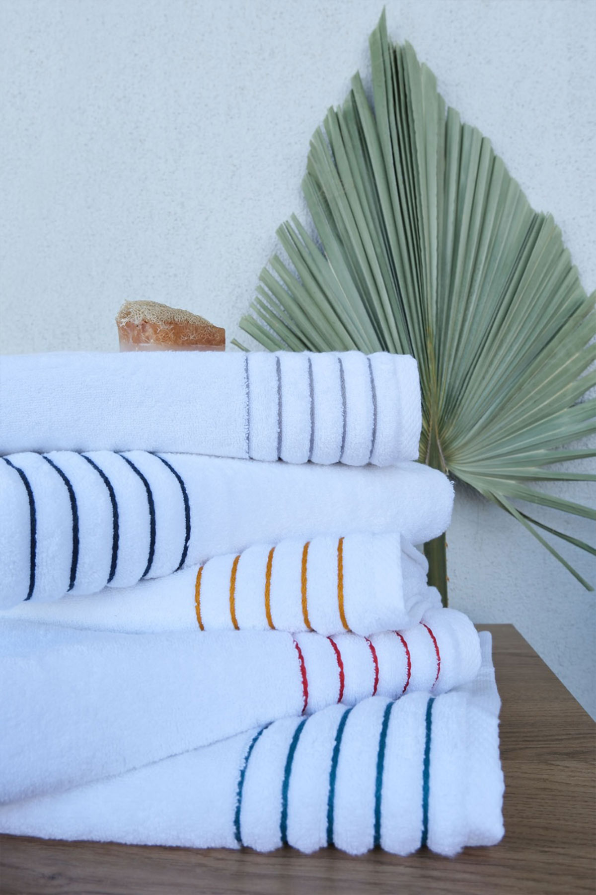 İyi Geceler İstanbul Mutfak Havlusu 30X50 White Line Pamuklu - Thumbnail