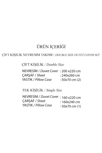 İYİ GECELER İSTANBUL - İyi Geceler İstanbul Nevresim Takımı Çift Kişilik Latte Pamuklu (1)