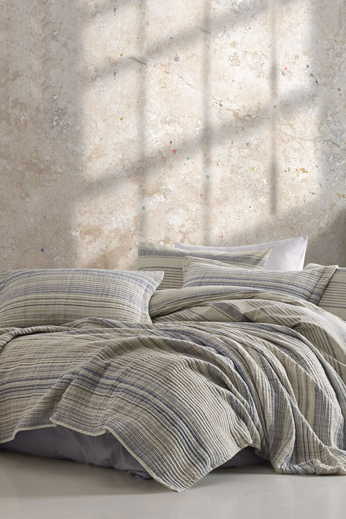 İyi Geceler İstanbul Nevresim Takımı Çift Kişilik Naturalist Pamuklu - Thumbnail