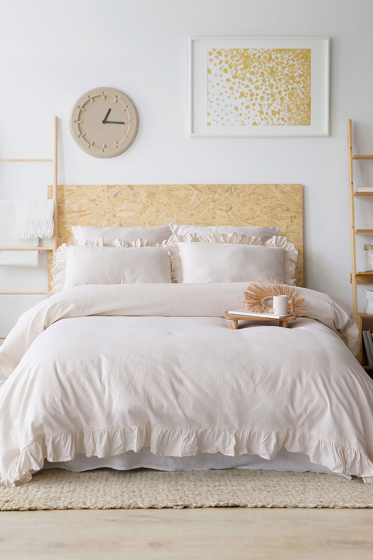 İyi Geceler İstanbul Nevresim Takımı Çift Kişilik Pastoral Fırfırlı Pamuklu - Thumbnail