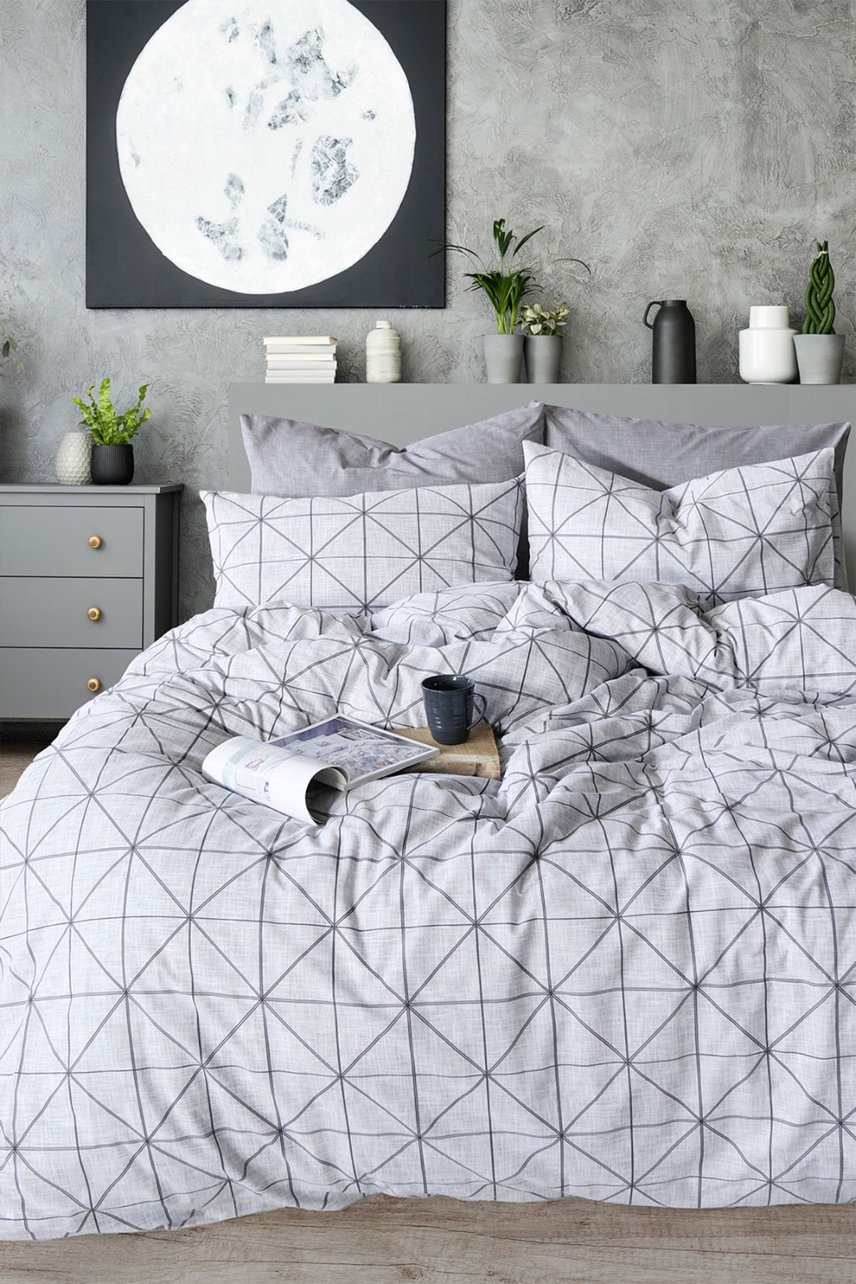 İyi Geceler İstanbul Nevresim Takımı Çift Kişilik Petra Pamuklu - Thumbnail