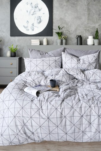 İYİ GECELER İSTANBUL - İyi Geceler İstanbul Nevresim Takımı Çift Kişilik Petra Pamuklu