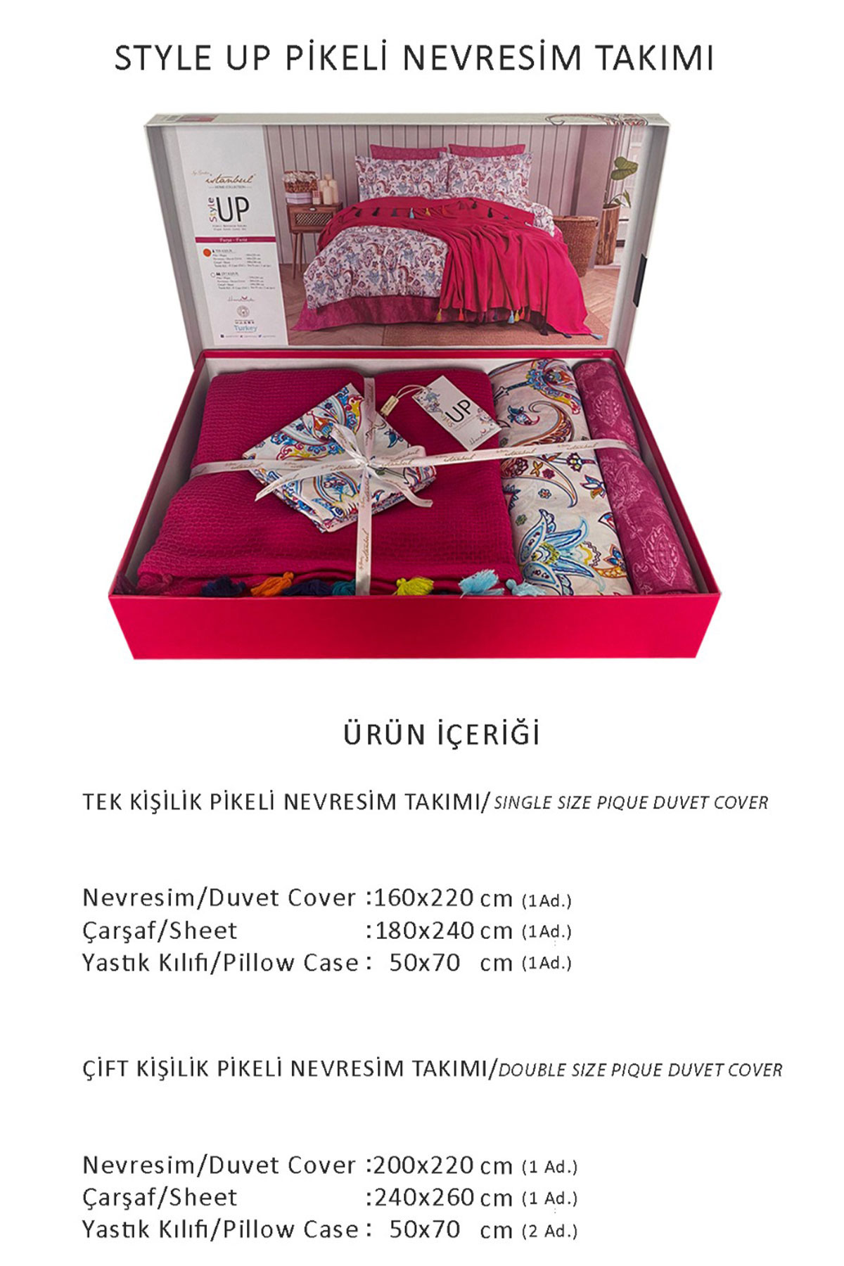 İyi Geceler İstanbul Nevresim Takımı Çift Kişilik Style Up Pamuklu - Thumbnail