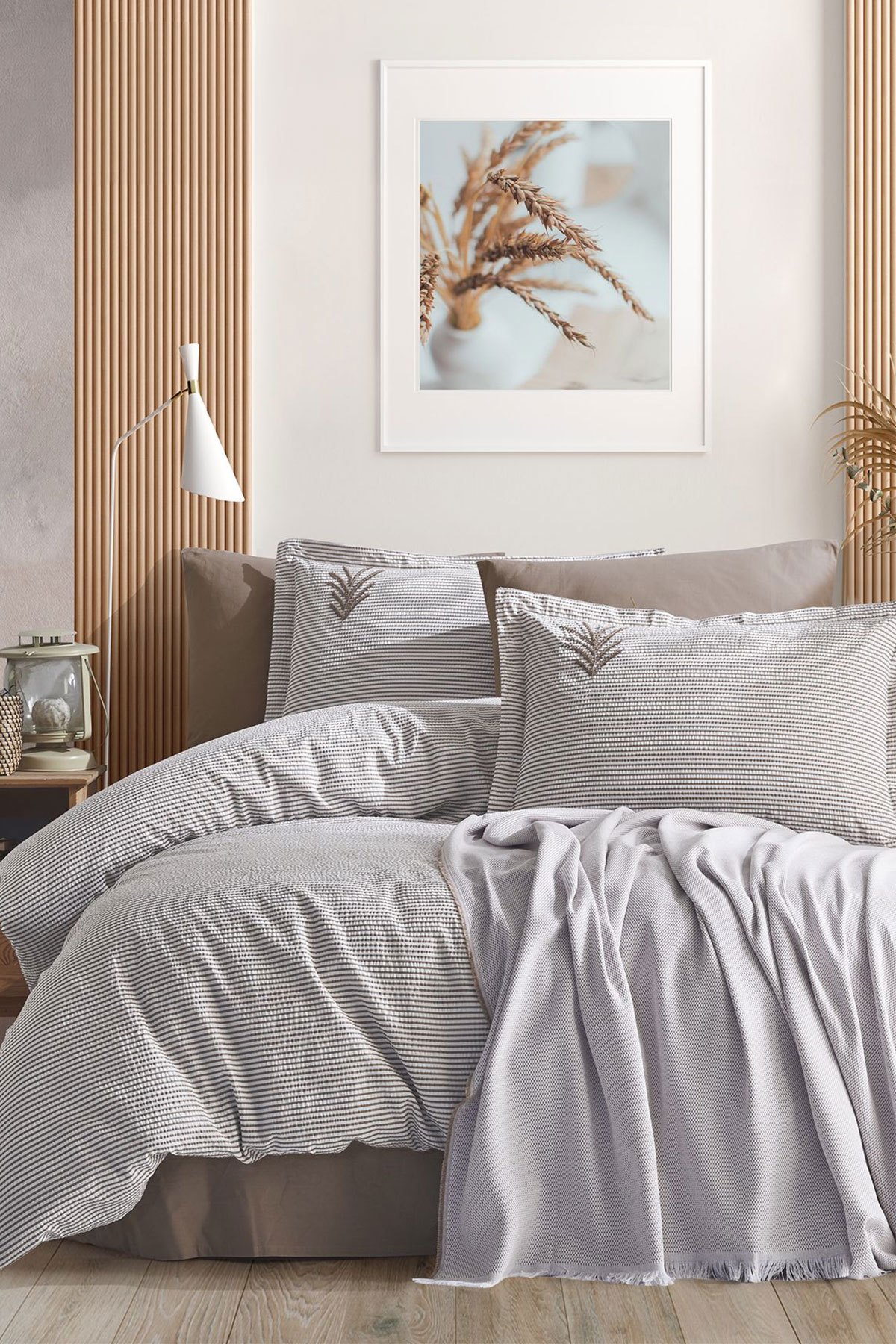 İyi Geceler İstanbul Nevresimli Pike Takımı Maribel 7 Parça Pamuklu - Thumbnail